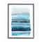 Stupell Industries Blue & Gray Ombre Abstract Lines Wall Art in Black Frame